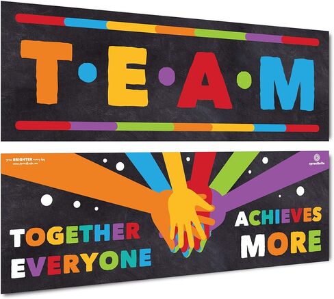 Sproutbrite Classroom Banner and Posters for Decorations - Educational, Motivational and Inspirational Growth Mindset for Teacher and Students in Kuwait