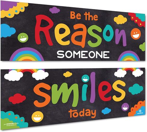 Sproutbrite Classroom Banner and Posters for Decorations - Educational, Motivational and Inspirational Growth Mindset for Teacher and Students in Kuwait
