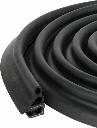 Door Rubber Seal Large Bulb, Large Grip Range | 61/64" Bulb Height x 0.236-0.315 Grip Range x 47/64" U heigh (10 Feet) in Saudi Arabia