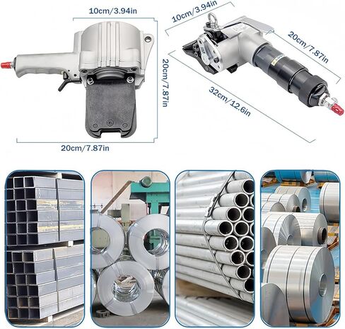 Pneumatic Steel Strapping Machine tensioner and Cutter Sealer,Split Strapping Machine for Strapping Steel coils/Machinery/Wood/Stone, 32mm/1.25in in Saudi Arabia