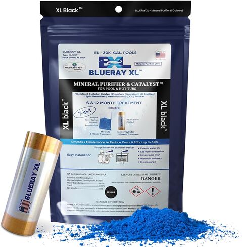 XL Black Mineral Purifier & Catalyst™ - Water Clarifier for Pools with Mineral Pack & Copper Ionizer – Starter Pack for 11K-30K GAL. in Kuwait