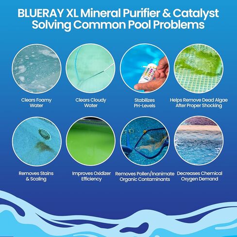 XL Black Mineral Purifier & Catalyst™ - Water Clarifier for Pools with Mineral Pack & Copper Ionizer – Starter Pack for 11K-30K GAL. in Kuwait