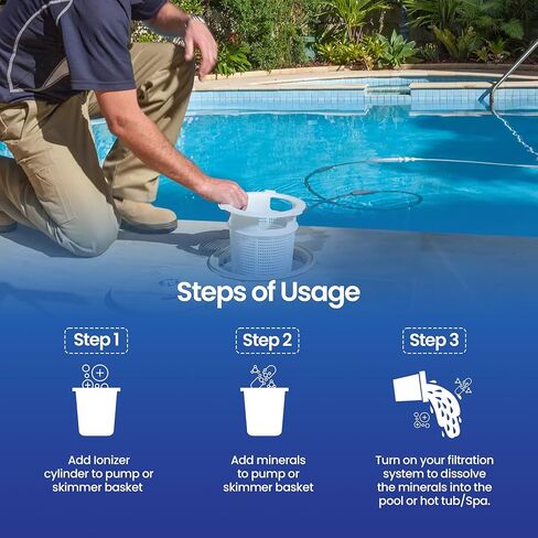 XL Black Mineral Purifier & Catalyst™ - Water Clarifier for Pools with Mineral Pack & Copper Ionizer – Starter Pack for 11K-30K GAL. in Kuwait