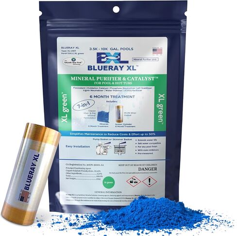 XL Black Mineral Purifier & Catalyst™ - Water Clarifier for Pools with Mineral Pack & Copper Ionizer – Starter Pack for 11K-30K GAL. in Kuwait