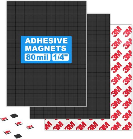 Small Magnets with Sticky Adheisve Backing for Super Tiny Parts of Arts and Crafts Pieces (1/4" Squares 1296 Pieces) in Kuwait