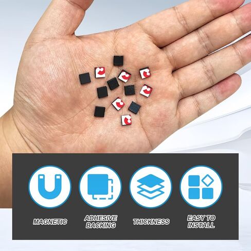 Small Magnets with Sticky Adheisve Backing for Super Tiny Parts of Arts and Crafts Pieces (1/4" Squares 1296 Pieces) in Kuwait