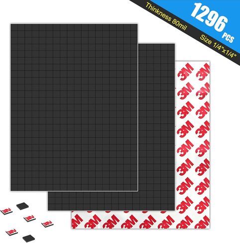 Small Magnets with Sticky Adheisve Backing for Super Tiny Parts of Arts and Crafts Pieces (1/4" Squares 1296 Pieces) in Kuwait