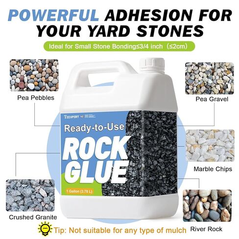 Teexpert Ready-to-Use Rock Glue for Landscaping with Electric Sprayer, 1 Gallon Gravel Glue for Landscaping for Pea Gravel, River Rock & Stone for Outdoor Landscape, Walkways, Patios, & Driveways in Kuwait