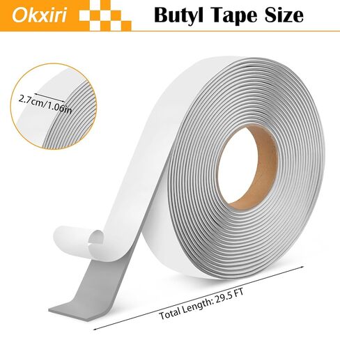 Butyl Tape, 3/4 Inch x 29.5 Feet Butyl Sealant Tape for RV, Camper, Trailer, Window, Boat, Roof, and Pipe Sealing & Patching in Saudi Arabia