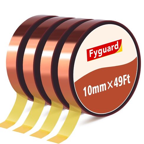 6 Rolls Heat Resistant Tape, 10mm x 49Ft (15m) High Temperature Resistant Transfer Tape for Heat Press Sublimation Welding Electronic Equipment Printing, No Residue in Saudi Arabia