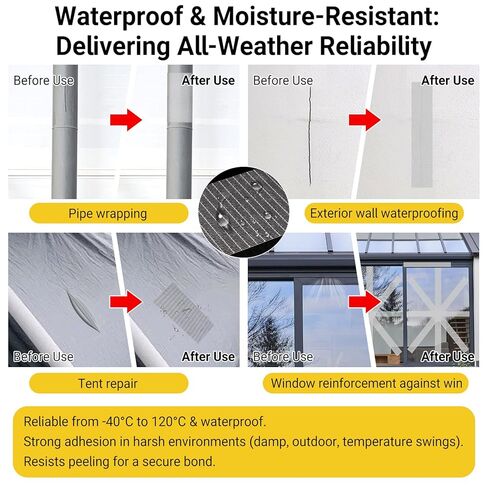 شريط ربط، شريط تعبئة مقوى بالألياف الزجاجية، شبكة معززة شفافة ذاتية اللصق شديدة التحمل للاستخدام على نطاق واسع (2 سم × 65.5 قدم) in Kuwait
