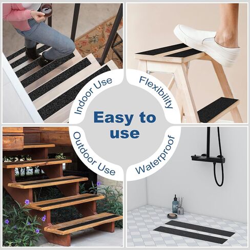 Anti Slip Tape 2 Inch x 16.5 Ft, Non Slip Waterproof Safety Grip Adhesive Traction Tape for Steps, Stair Treads and Ramps, Indoor & Outdoor Use in Saudi Arabia