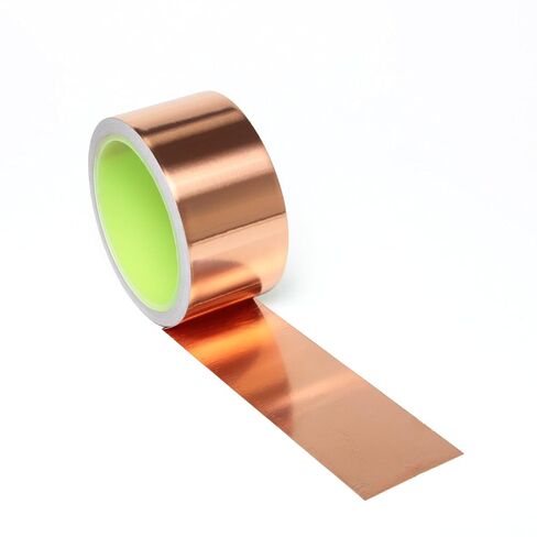 Copper Foil Tape (2inch X 33 FT) with Conductive Adhesive for Guitar and EMI Shielding, Crafts, Electrical Repairs,Grounding,Easy to Bend & Tear by Hand, Versatile Use in Saudi Arabia
