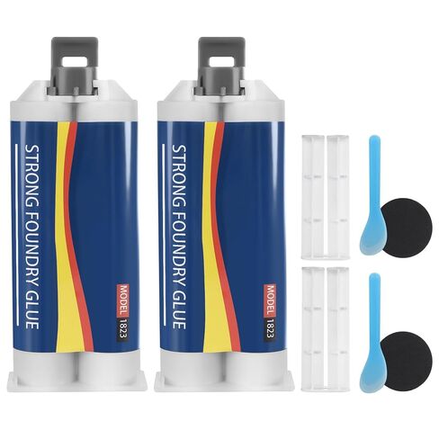 غراء مسبك قوي لإصلاح المعادن، لاصق إصلاح صب مقاوم لدرجات الحرارة العالية، غراء إصلاح المعادن، حشو لحام سائل للعيوب المعدنية والإصلاحات قطعتان in Kuwait