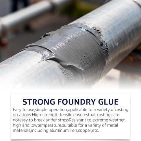 غراء مسبك قوي لإصلاح المعادن، لاصق إصلاح صب مقاوم لدرجات الحرارة العالية، غراء إصلاح المعادن، حشو لحام سائل للعيوب المعدنية والإصلاحات قطعتان in Kuwait