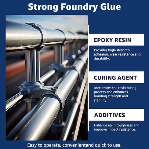 غراء مسبك قوي لإصلاح المعادن، لاصق إصلاح صب مقاوم لدرجات الحرارة العالية، غراء إصلاح المعادن، حشو لحام سائل للعيوب المعدنية والإصلاحات قطعتان in Kuwait