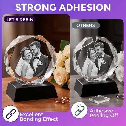 LET'S RESIN 50g Upgrade UV Resin for Bonding & Curing in Seconds, Jewelry UV Glue Adhesive for Welding, UV Resin Glue for Glass, Plastic Repair, Clear UV Adhesive for Jewelry, Craft Decor in Saudi Arabia