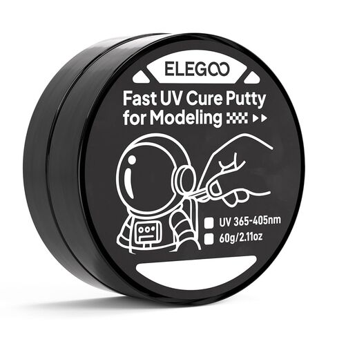 ELEGOO UV Putty for Modeling, 365-405 mm UV Light Fast Curing Clay for Miniature Model Repair (White, 60g) in Saudi Arabia