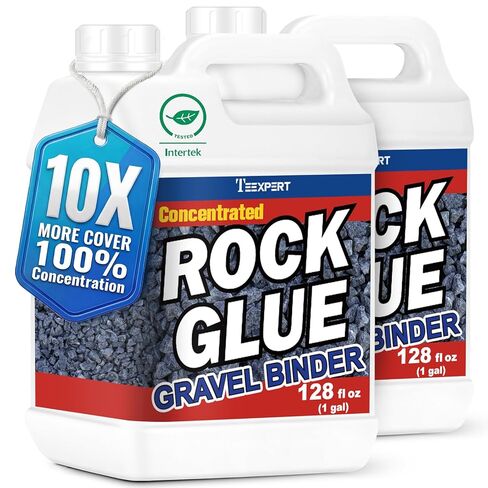 Teexpert Rock Glue for Landscaping, Gravel Glue, Pea Gravel Binder Concentrate 170oz, Heavy Duty Pebble Stone Adhesive for Slope, Between Pavers, Garden Walkway, Weather Resistant Safe for Plants Pets in Kuwait