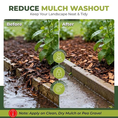Mulch and Rock Glue for Landscaping - Cover Upto 200 sqft - 0.5 Gallon Mulch Glue for Rocks Outdoor Landscaping, Rock Glue for Pea Gravel, Fast-Drying Gravel Glue, Non-Toxic Gravel Binder in Saudi Arabia
