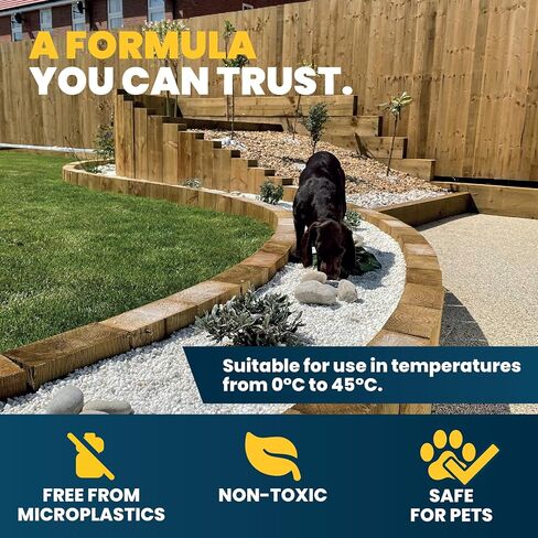 صمغ الصخور من إيزي هولد - رابط الحصى لحصى البازلاء والأحجار. غراء نشارة طويل الأمد للمناظر الطبيعية - قفل حصى غير سام وجاهز للاستخدام للمسارات والباحات وحدود الحدائق (1 جالون) in Kuwait