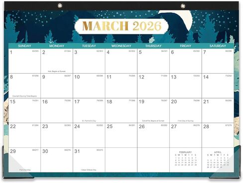 2025 Desk Calendar - Jan. 2025 - Dec. 2025, 12 Months Desk Calendar, 14.6" x 11.5", Desk Calendar 2025, 2 Corner Protectors, Thick Paper in Kuwait