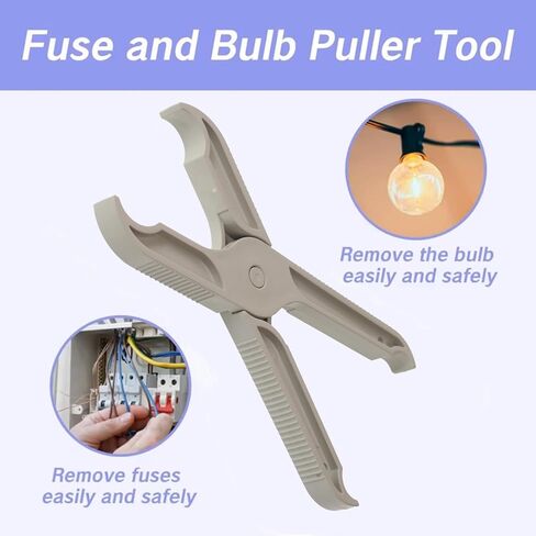 Fuse Puller Tool - Insulated Non-Slip Grip for Cylindrical Cartridge Fuses & Bulbs - Safe Removal for Auto, Home, Marine Fuse Boxes in Kuwait