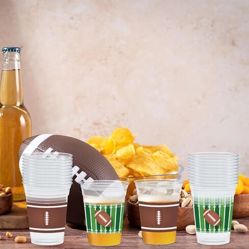 50 Pcs 12 oz Hawaiian Plastic Drinkware, 'Aloha' and Flamingo Printed Disposable Drinkware, Tropical Palm Leaf Design for Beverages, Cocktails, Pool, Vacation, and Summer Luau Beach Party Supplies in Kuwait