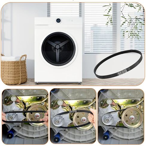 استبدال حزام محرك الغسالة WH01X27538 لغسالات GE وHotpoint، وحزام المجفف، وحزام الغسالة المتوافق مع GE GTW335ASN1WW/GTW460ASJ8WW /HTW240ASK5WS/GTW220ACK6WW in Saudi Arabia
