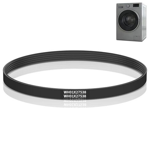 حزام محرك الغسالة WH01X27538 لأجزاء غسالات GE/Hotpoint AP6328256، PS12299369، 4587903، 290D1101P005، ملحقات استبدال حزام محرك الغسالة (داكن) in Kuwait