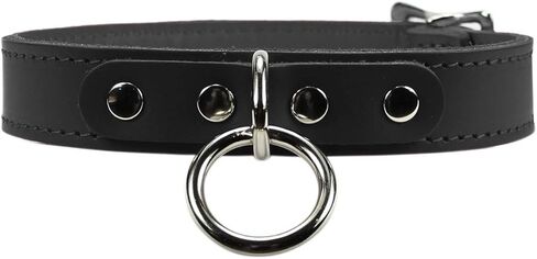 Avery I Collar Latigo Leather Lambskin O-Ring Handcrafted Leather Collar ODDO in Saudi Arabia