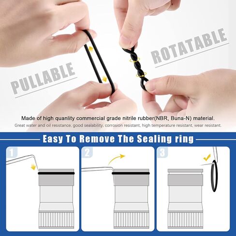 Glarks 834Pcs Metric & SAE O-Rings Assortment Kit Including 407Pcs SAE Rubber O-Rings, 419Pcs Metric O-Rings, 8Pcs Long and Short Picks and Hooks and 1pc Tool Bag for Plumbing, Gas, Automotive Repair in Saudi Arabia