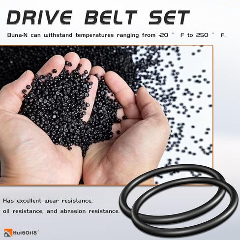 5pcs Replacement Drive Belt for Harbor Freight Chicago Electric Rock Tumblers – Fits ABN, Viyuki, Central Machinery – Durable Nitrile Rubber for Dual & Single Barrel Models in Kuwait