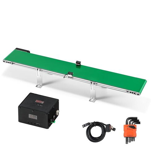 Belt Conveyor 39 inch Conveyor with Sensor, Multi Operation Program, Desktop Version Step-Less Speed Adjustment PVC Belt Conveyor for Packaging Factory, Production Line, Home in Kuwait