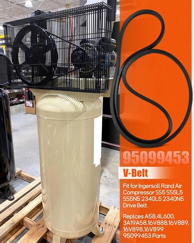 95099453 حزام V مناسب لضاغط الهواء Ingersoll Rand SS5 SS5L5 SS5N5 2340L5 2340N5 حزام القيادة، استبدال A58 4L600 3A19A58 16V888 16V889 16V898 16V899 in Kuwait