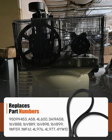 95099453 حزام V مناسب لضاغط الهواء Ingersoll Rand SS5 SS5L5 SS5N5 2340L5 2340N5 حزام القيادة، استبدال A58 4L600 3A19A58 16V888 16V889 16V898 16V899 in Kuwait