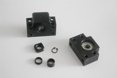 Creabygirls 1 Set BK20/BF20 Ball Screw Fixed Floated End Supports Bearing Mounts for CNC Machine 3D Printer in Kuwait