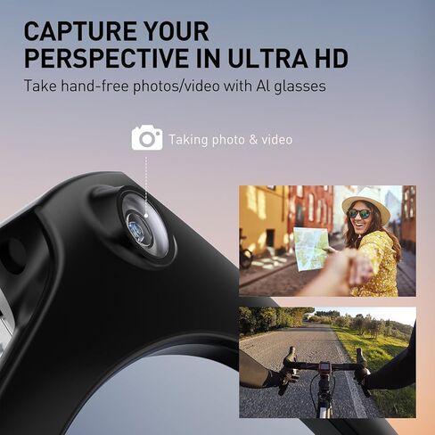 Smart Glasses for Men & Women – Bluetooth Glasses with Open Ear Speaker, HD Mic, Blue Light Blocking Lens in Saudi Arabia