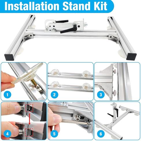 Reciprocating Cycle Linear Actuator Telescopic Motor 24V 120rpm High Torque 40lbs Stroke 1.18in-6in Adjustable,with Upgraded Stand,Suction Cup,Speed Controller (24V150mm120rpm) in Kuwait
