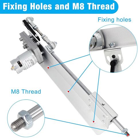 Reciprocating Cycle Linear Actuator Telescopic Motor 24V 120rpm High Torque 40lbs Stroke 1.18in-6in Adjustable,with Upgraded Stand,Suction Cup,Speed Controller (24V150mm120rpm) in Kuwait