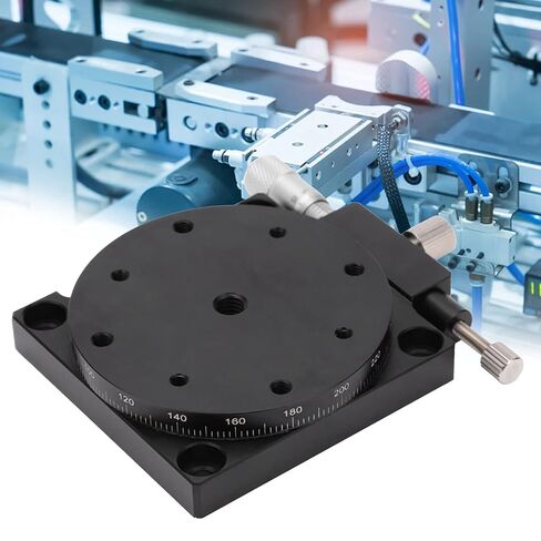 RS60 L Manual Rotary Stage, R Axis Rotation Platform with 2.36 inches Table Diameter, Aluminum Alloy Precision Sliding Table for Optical Adjustment in Kuwait