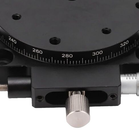 RS60 L Manual Rotary Stage, R Axis Rotation Platform with 2.36 inches Table Diameter, Aluminum Alloy Precision Sliding Table for Optical Adjustment in Kuwait