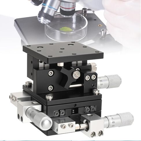 المرحلة الخطية اليدوية XYZ ذات 3 محاور، طاولة منزلقة لمنصة ضبط محمل التشذيب، طاولة رفع الإزاحة 60 × 60 مم لمراكز البحث والتطوير في المختبرات والتصنيع الدقيق in Kuwait