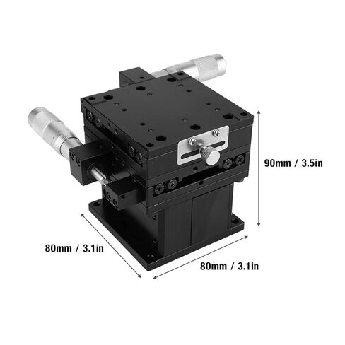XYZ Linear Stage, 80X80mm XYZ Linear Stage Trimming Bearing Fine Tuning Sliding Table for Capacitive , Linear Roller Bearings in Saudi Arabia