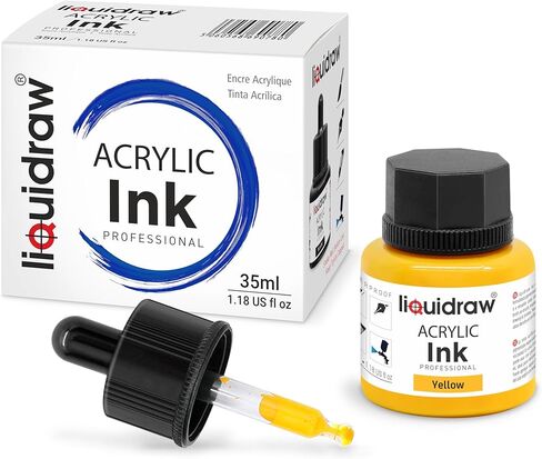 Acrylic Inks for Artists Set of 10 Ink Set 35ml Professional for Painting, Drawing, Paints, Art, Brushes in Kuwait