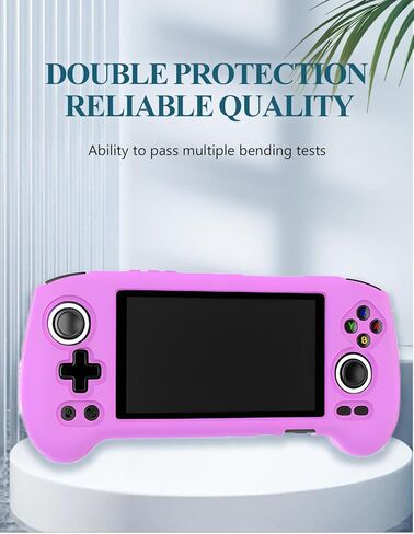 Silicone Case for Anbernic RG556 Retro Video Handheld Game Console 5.48-inch,Full Body Soft Silicone Handheld Game Console Drop-Proof Protector Case with Shockproof,Non-Slip,Anti-Collision,Black in Saudi Arabia