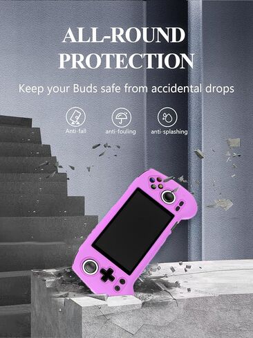 Silicone Case for Anbernic RG556 Retro Video Handheld Game Console 5.48-inch,Full Body Soft Silicone Handheld Game Console Drop-Proof Protector Case with Shockproof,Non-Slip,Anti-Collision,Black in Saudi Arabia