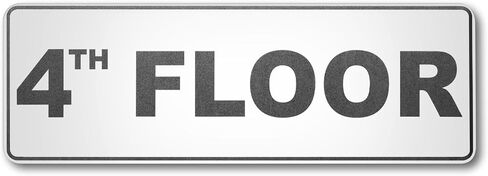 Blulu 3rd Floor Sign with Double Sided Tape Stainless Steel Floor Number Sign for Door 2.76 in x 7.87 in Durable Metal in Saudi Arabia
