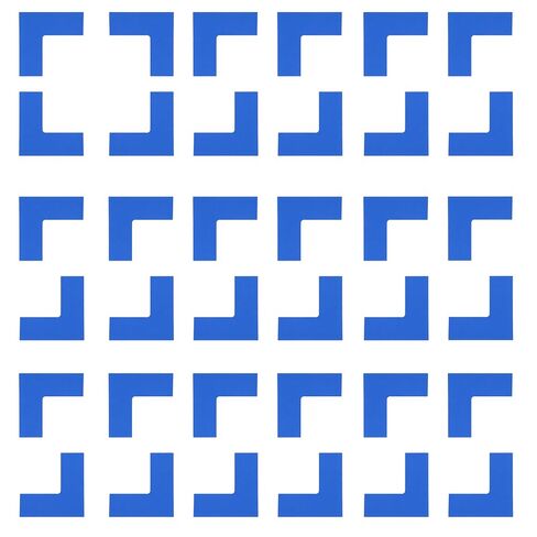 5S Location Marking Corner，50 Pcs L-Shaped Floor Marking Stickers 4 x 4 x 1.2 Inch Graphical Organization Marker for Workplace Office Warehouse Exhibition Hall Floor Desk Table, Blue in Kuwait