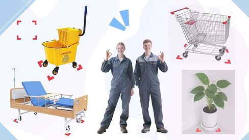 5S Location Marking Corner，50 Pcs L-Shaped Floor Marking Stickers 4 x 4 x 1.2 Inch Graphical Organization Marker for Workplace Office Warehouse Exhibition Hall Floor Desk Table, Blue in Kuwait